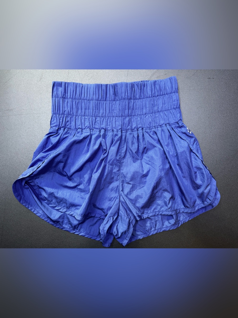 Free People FP Movement Women’s Blue Athletic Shorts Size S Mesh Waist